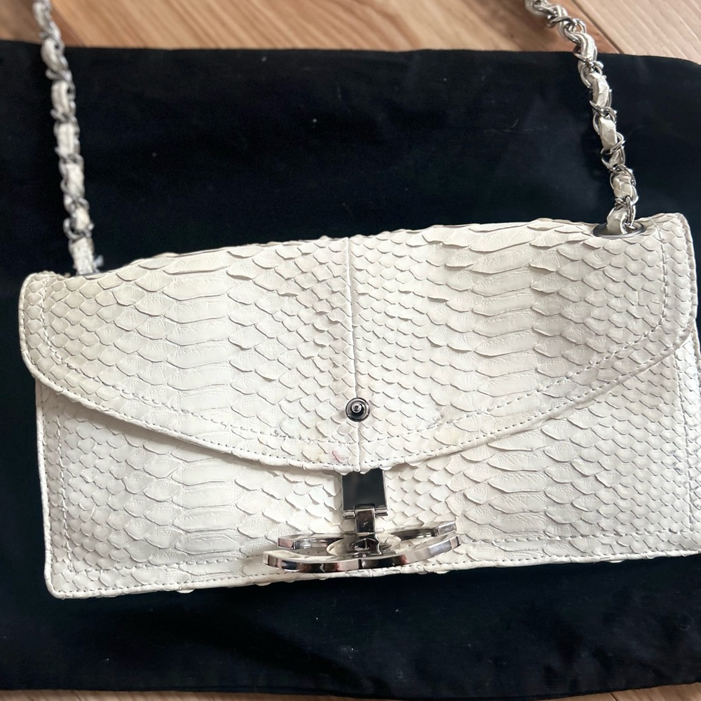 Chanel Ivory Rare python flap bag - Picture 11 of 14